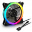 Sharkoon Cooler 12cm - SHARK Blades RGB (18.2dB; 94.8 m3/h; 1200rpm; 20x RGB Led; 3pin + 4pin csatlakozó; ház thumbnail