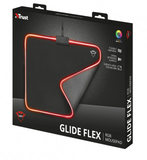 Trust GXT 762 Glide-Flex Illuminated flexible gamer fekete egérpad PC