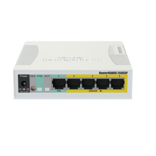 MikroTik RB260GSP/CSS106-1G-4P-1S 5port GbE 1xGbE SFP PoE switch PC