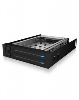 HDD-RACK Raidsonic Icy Box 2 x 2.5" Mobil Rack SATA2 - Fekete PC