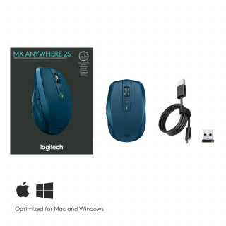 Logitech MX Anywhere 2S [Vez.nélküli] - Kék/Zöld PC