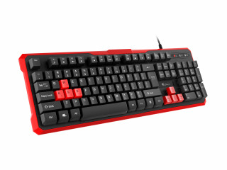 Natec Genesis Rhod 110 Billentyűzet Black/Red HU PC