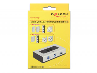 Delock 2 portos USB 3.0 switch manuális PC