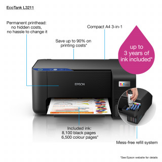 PRNT Epson L3211 Tintasugaras A4 5760 x 1440 DPI PC