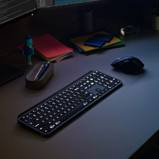 Logitech MX Keys billentyűzet RF vezeték nélküli + Bluetooth QWERTY Nemzetközi amerikai Fekete PC