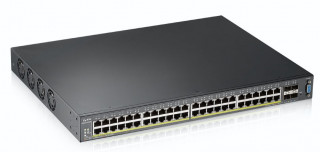 ZyXEL XGS2210-52HP 48port GbE PoE LAN 4port 10GbE SFP+ L2+ menedzselhető switch PC