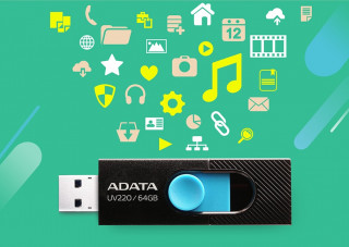 Adata UV220 64GB (USB2.0) - Fekete/Kék PC