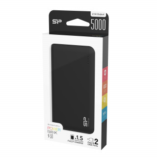 Silicon Power S50 Power Bank 5000mAh Fekete Mobil