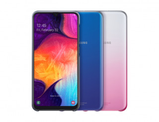 Samsung A505 Galaxy A50 Gradation Cover, gyári színátmenetes tok, rózsaszín, EF-AA505CP Mobil