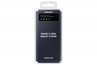 Samsung OSAM-EF-EA415PBEG Galaxy A41 s-view wallet cover fekete védőtok Mobil