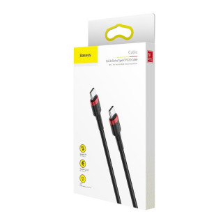 Baseus Cafule USB Type-C - USB Type-C QC3.0 cable 1m Black/Red Mobil