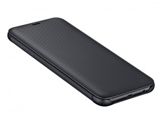 Samsung Galaxy A6 flip cover tok, Fekete Mobil