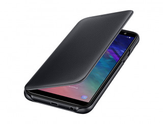 Samsung Galaxy A6 flip cover tok, Fekete Mobil