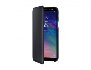 Samsung Galaxy A6 flip cover tok, Fekete Mobil