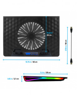 Spirit Of Gamer AirBlade 800 RGB Gaming Laptop Cooler Division Black/RGB PC