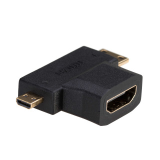 Akyga AK-AD-23 HDMI -> HDMI micro D HDMI mini C F/M adapter fekete PC