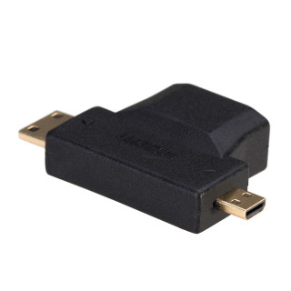 Akyga AK-AD-23 HDMI -> HDMI micro D HDMI mini C F/M adapter fekete PC