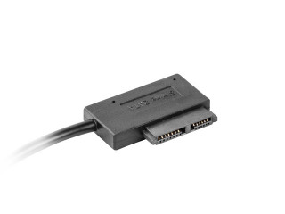 Gembird USB A -> SATA Slimline 13pin M/F adatkábel 0.5m fekete PC