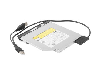 Gembird USB A -> SATA Slimline 13pin M/F adatkábel 0.5m fekete PC