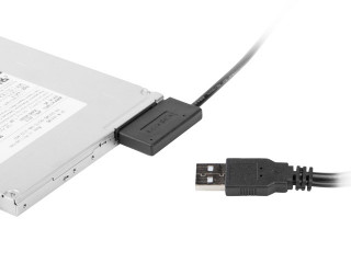 Gembird USB A -> SATA Slimline 13pin M/F adatkábel 0.5m fekete PC