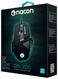 NACON PC Gaming Egér GM-300 Fekete PC