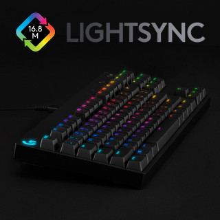 Logitech Pro Lightsync RGB Mechanikus Gaming Vezetékes billentyűzet (Clicky), US (920-009392) PC