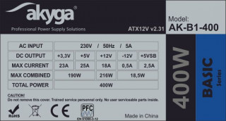 Akyga Basic 400W OEM PC