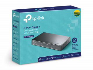 TP-Link TL-SG1008P 8-Port Gigabit Desktop Switch with 4-Port PoE+  PC