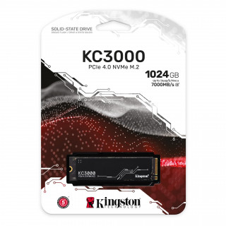 Kingston KC3000 1TB M.2 SSD meghajtó (SKC3000S/1024G) PC
