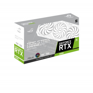 ASUS ROG-STRIX-RTX3080-O10G-WHITE-V2 nVidia 10GB GDDR6X 320bit PCIe videokártya PC