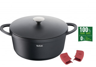 Tefal E2184634 Trattoria öntött alumínium fedős 28 cm-es fekete lábas Otthon