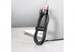 Baseus Cafule USB - MicroUSB adat, töltőkábel 2.4A 2m (Fekete-Piros) (CAMKLF-B91) PC