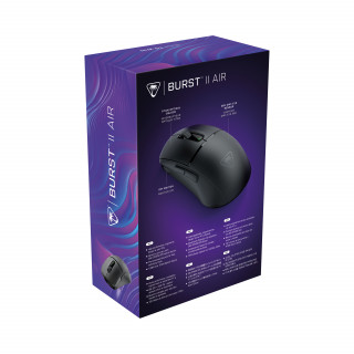 Turtle Beach Burst II Air vezeték nélküli gaming egér - 26.000 DPI, 2,4 GHz - Fekete (TBM-2101-05) PC