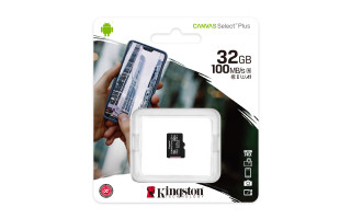 Card Micro SDHC Kingston 32GB Canvas Select Plus 100R A1 C10 Adapter nélkül PC