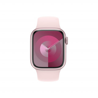 Apple Watch Series 9 GPS – 41 mm-es rózsaszín alumíniumtok, világos rózsaszín sportszíj - M/L Mobil