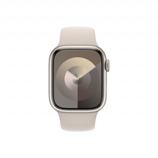 Apple Watch Series 9 GPS + Cellular – 41 mm-es csillagfény alumíniumtok, csillagfény sportszíj - S/M Mobil