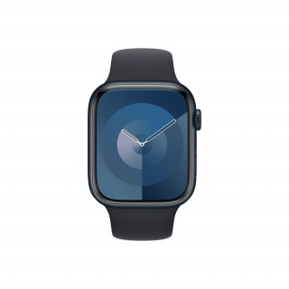 Apple Watch Series 9 GPS + Cellular – 45 mm-es éjfekete alumíniumtok, éjfekete sportszíj - M/L Mobil