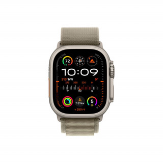 Apple Watch Ultra 2 GPS + Cellular – 49 mm-es titántok, olíva alpesi pánt - L Mobil