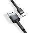 Baseus Cafule USB - USB-C adat, töltőkábel 3A 1m (Fekete-Szürke) (CATKLF-BG1) thumbnail