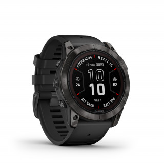 Garmin Fenix 7X Pro Sapphire Solar, szürke DLC titánium, fekete szilikon szíjjal Mobil