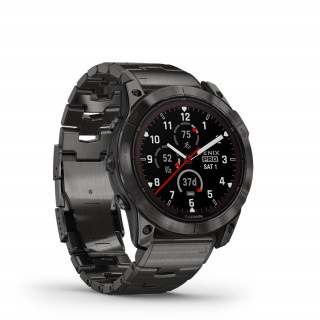 Garmin FENIX 7X PRO Sapphire Solar, szürke DLC titánium, karbonszürke fém szíjjal Mobil