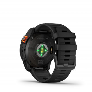 Garmin FENIX 7X PRO Solar, szürke, fekete szilikon szíjjal Mobil