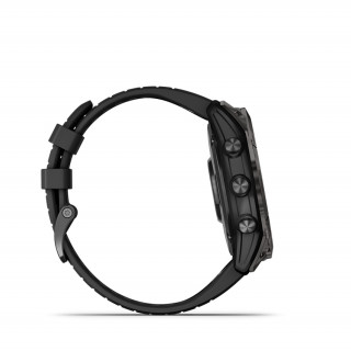 Garmin FENIX 7X PRO Solar, szürke, fekete szilikon szíjjal Mobil