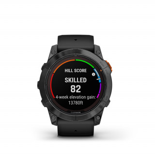 Garmin FENIX 7X PRO Solar, szürke, fekete szilikon szíjjal Mobil