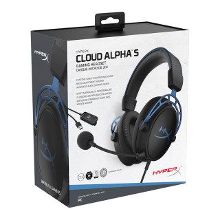 HyperX Cloud Alpha S - Gaming Headset (fekete-kék) (4P5L3AA) PC