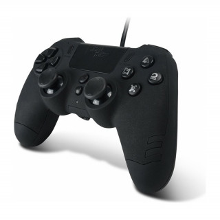 Steelplay Slim Pack vezetékes kontroller - Ebony Black / Fekete (JVAMUL00152) PS4